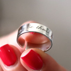 Poesie Gravierter Ring - Geburtstagsgeschenk