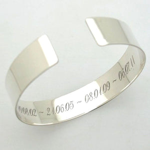 Sterling Silber breites Armband für Frauen