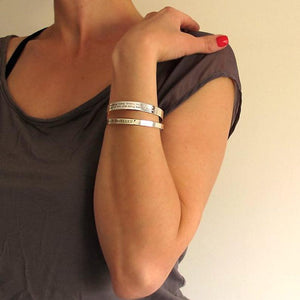 Sterling Silber Armband - Inspirierendes Zitat-Geschenk