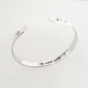 Sterling Silber Armband - Inspirierendes Zitat-Geschenk