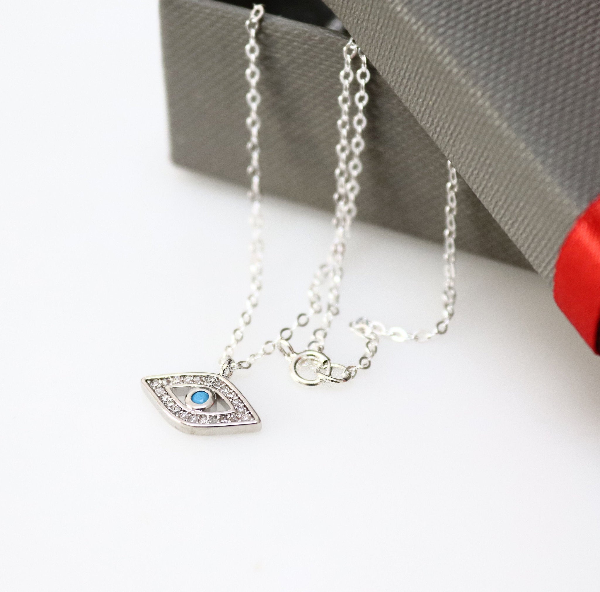 Augenanhänger Halskette - Schutz Halskette- Geschenkidee Schmuck