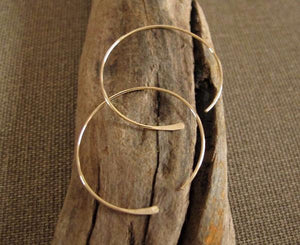 open hoops earrings in gold filled - lightweight hoops