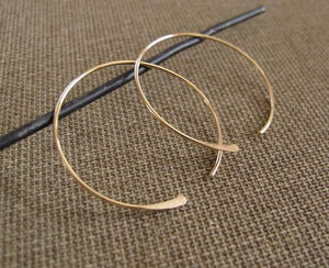 lightweight hoops in gold filled