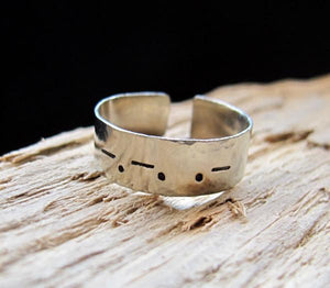 Personalisierter Morseschrift Ring