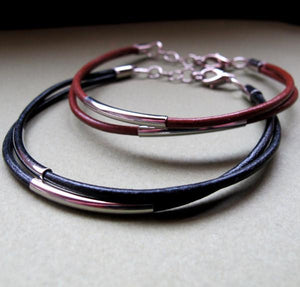 Doppeltes Lederarmband - Alltagsschmuck