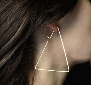 Geometrische Creolen - Dreieck Ohrringe