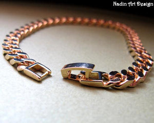 Gold Curb-Link Armband für Männer