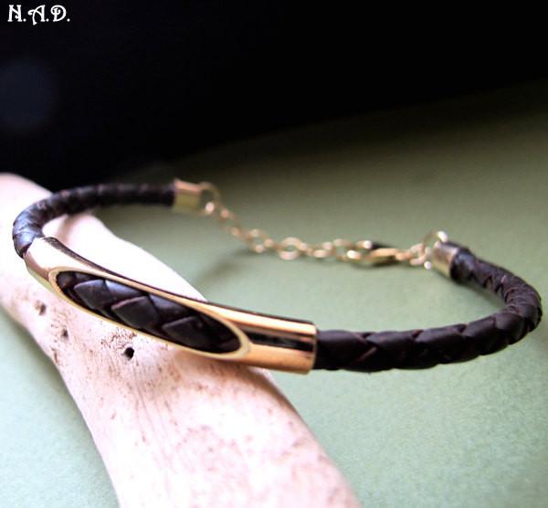 Geflochtenes Lederarmband für Männer