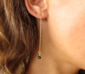 Long gold crystal earrings