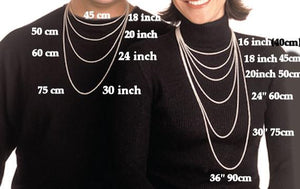 Halskette in aus Sterling Silber - Gravierter Anhänger