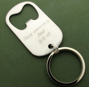 Custom Bottle Opener Keychain Opener- Personalized Key Chain for Men