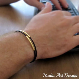 Doppeltes Lederarmband - Alltagsschmuck