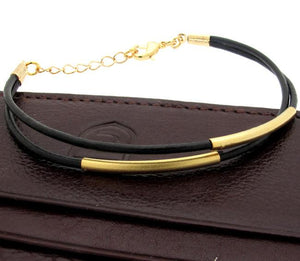 Doppeltes Lederarmband - Alltagsschmuck