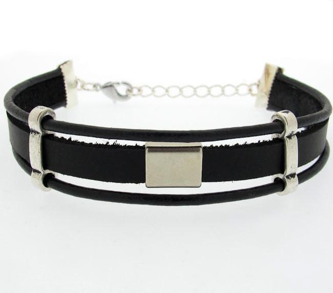 Einstellbares Lederarmband für Männer