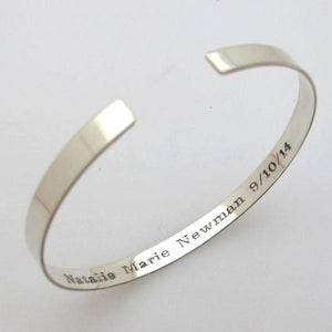 Zitat graviertes Sterling Silber Armband - Geschenk für sie