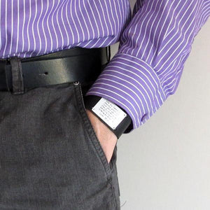 Breites Armband mit Zitat - Herrenarmband