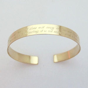 Geheime Botschaft Armband - Graviertes Goldarmband
