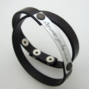 Personalisiertes Herrenarmband - Wickelarmband