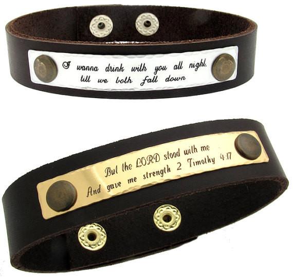 Graviertes Handschrift-Armband für Männer - personalisiertes Geschenk