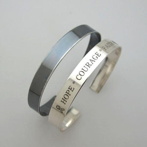 personalized Black Cuff Bracelet for Men