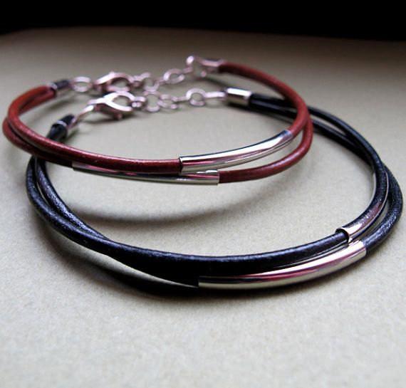 Lederschnur Herrenarmband