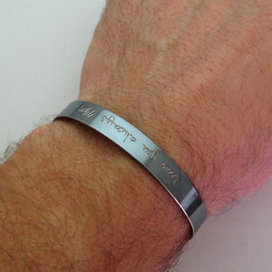 personalized mens bracelet with signature engraving 
