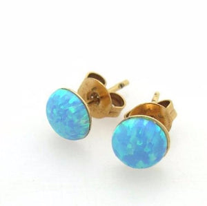 Blaue Opal Gold Ohrstecker