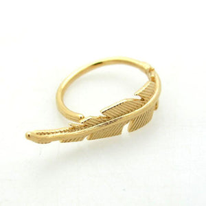 Feather Gold Rings